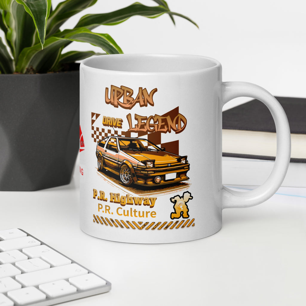 Urban Legend AE86 White Glossy Mug | RPM 787 - RPM 787 Clothing