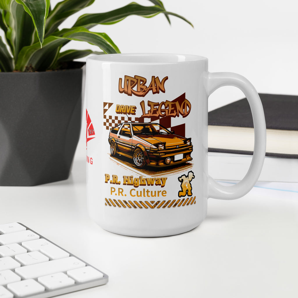 Urban Legend AE86 White Glossy Mug | RPM 787 - RPM 787 Clothing