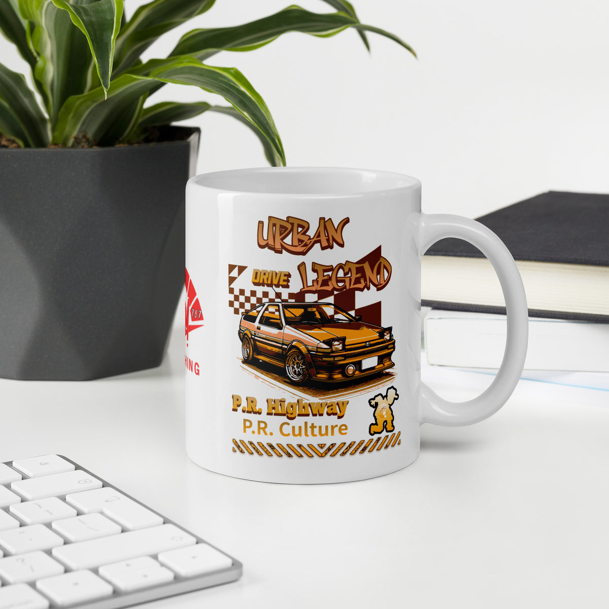 Urban Legend AE86 White Glossy Mug | RPM 787 - RPM 787 Clothing