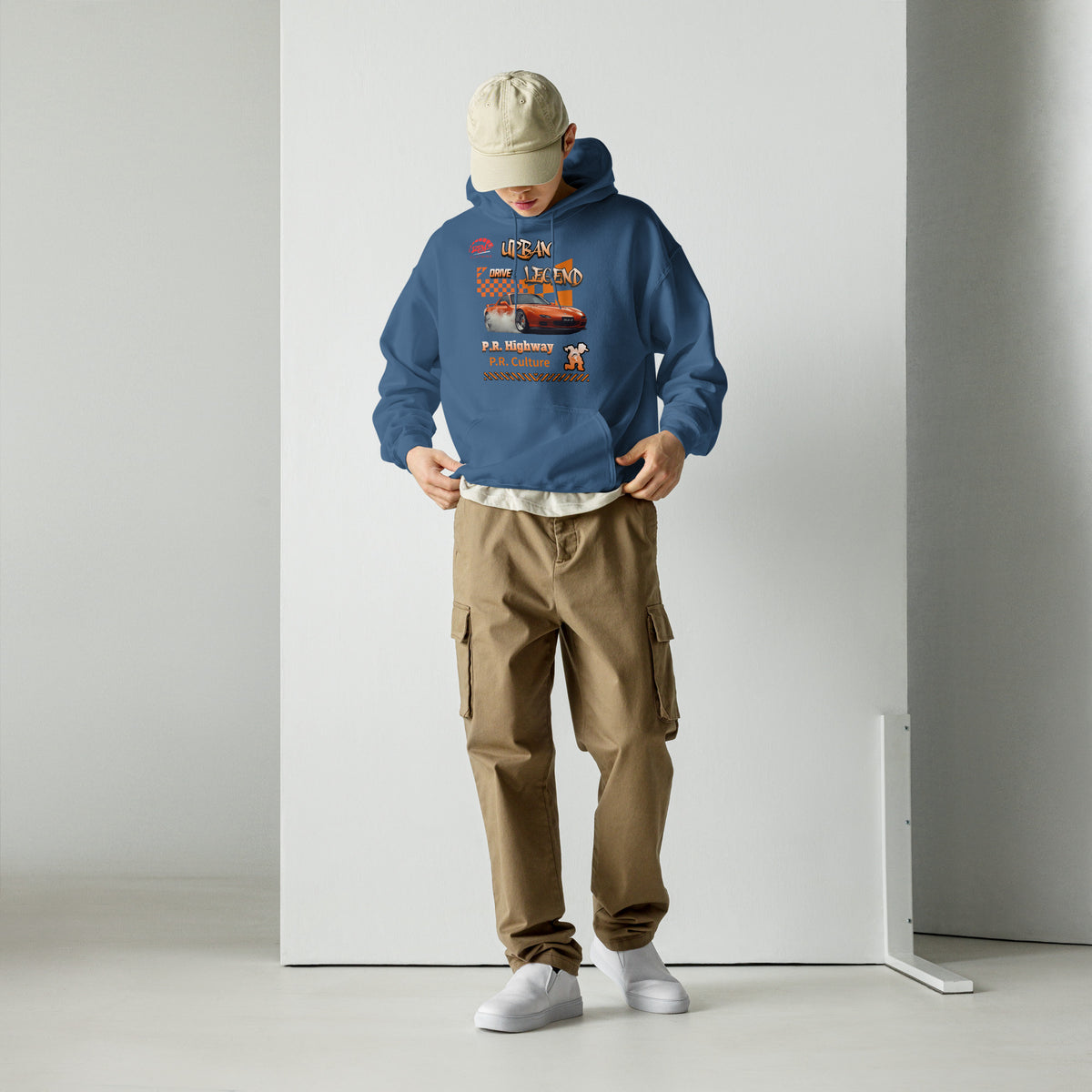 Urban Legend RX7 Unisex Hoodie (Orange/Dark) | RPM 787 - RPM 787 Clothing