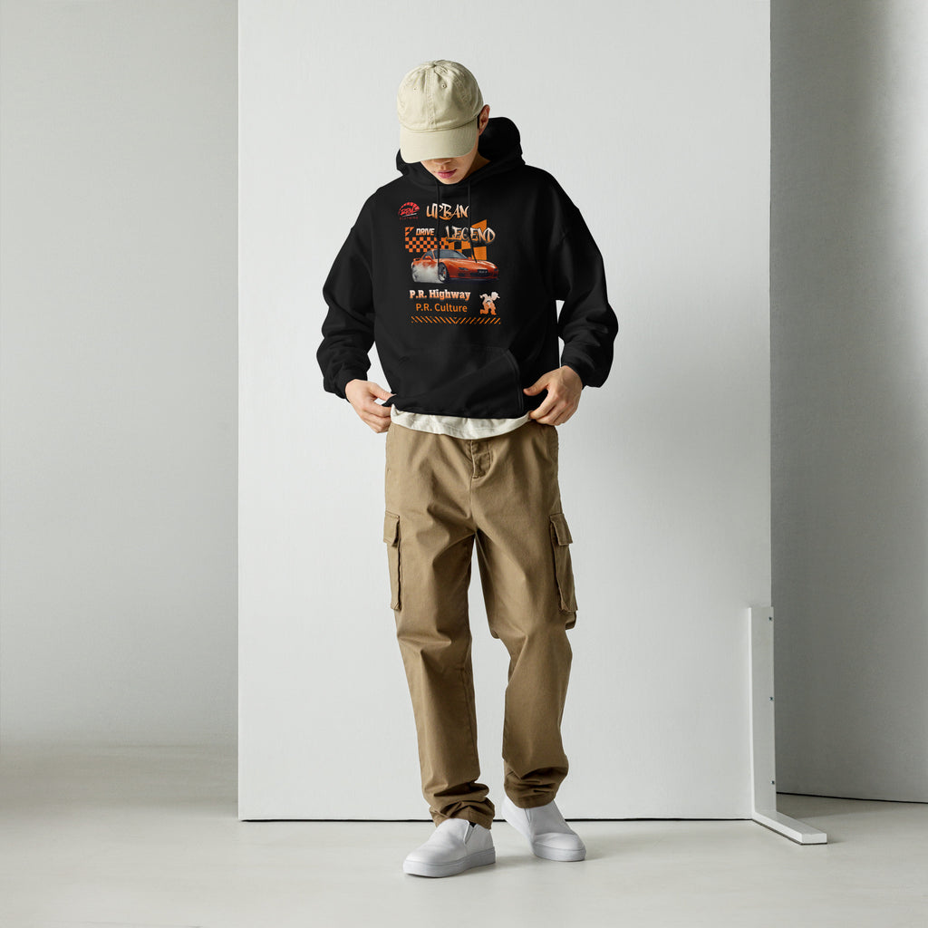 Urban Legend RX7 Unisex Hoodie (Orange/Dark) | RPM 787 - RPM 787 Clothing