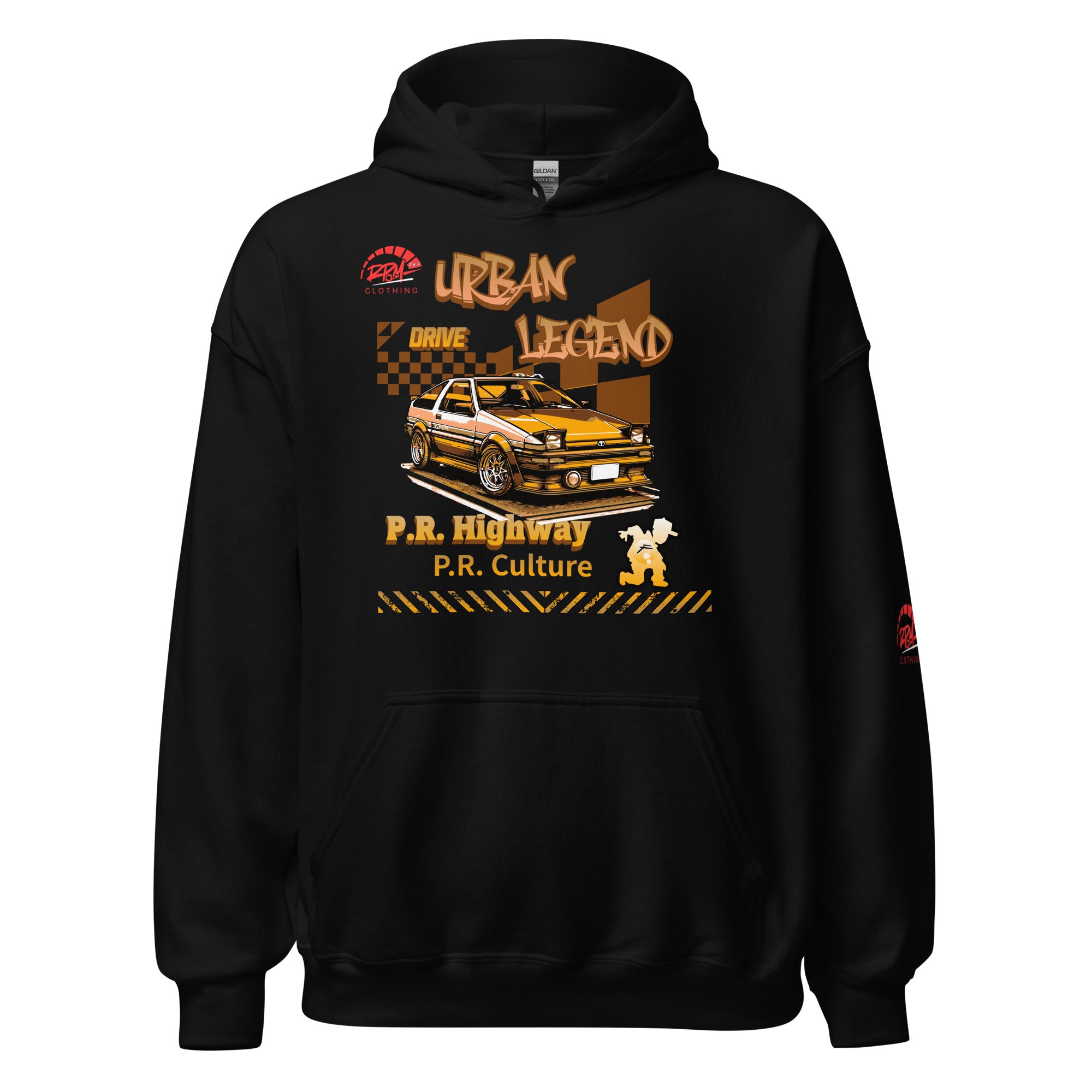 Urban Legend AE86 Unisex Hoodie (Golden/Dark) | RPM 787 - RPM 787 Clothing