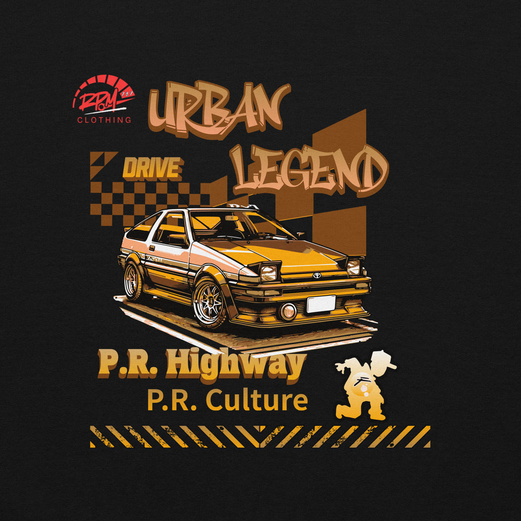 Urban Legend AE86 Unisex Hoodie (Golden/Dark) | RPM 787 - RPM 787 Clothing