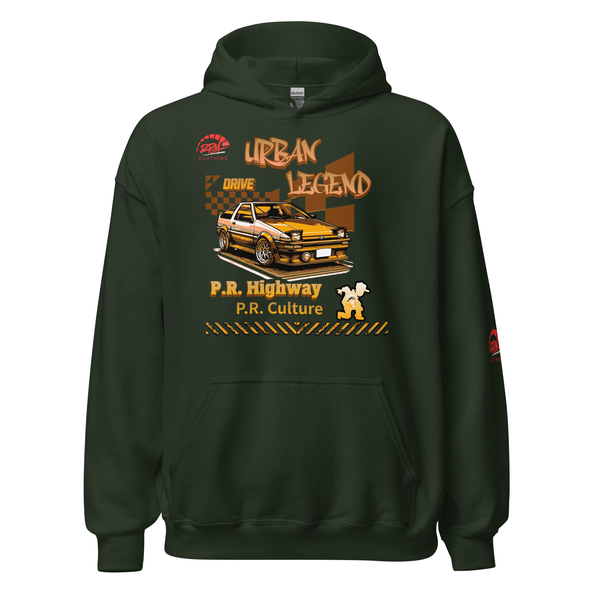 Urban Legend AE86 Unisex Hoodie (Golden/Dark) | RPM 787 - RPM 787 Clothing