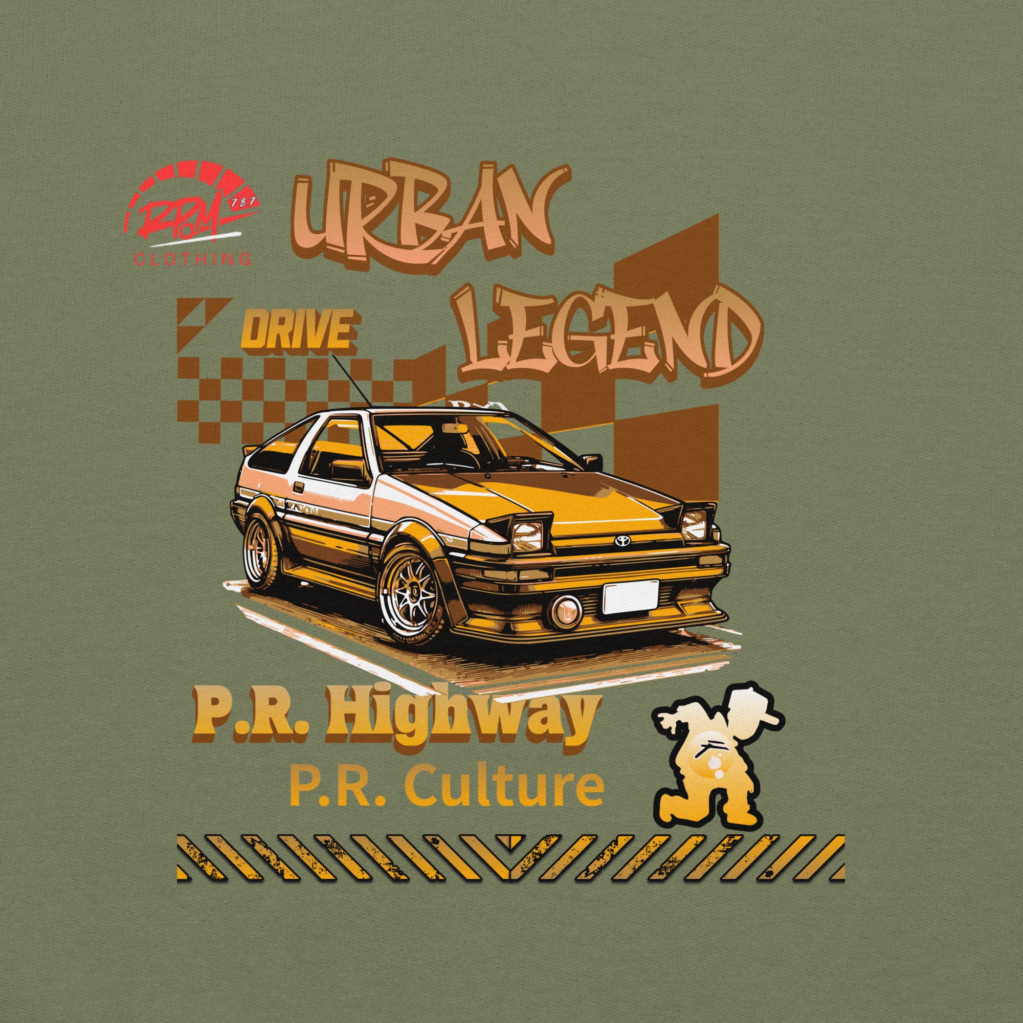 Urban Legend AE86 Unisex Hoodie (Golden/Light) | RPM 787 - RPM 787 Clothing
