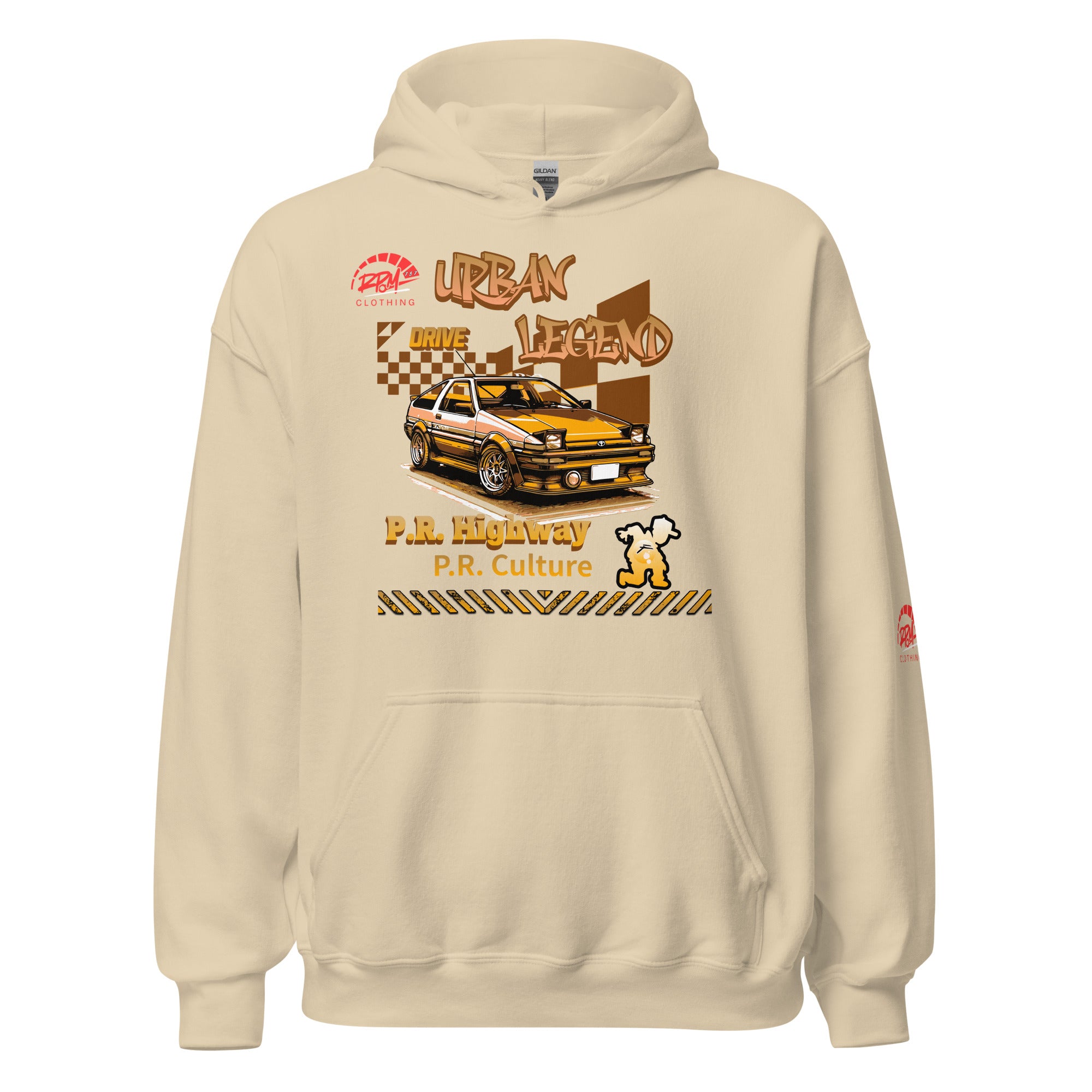 Urban Legend AE86 Unisex Hoodie (Golden/Light) | RPM 787 - RPM 787 Clothing
