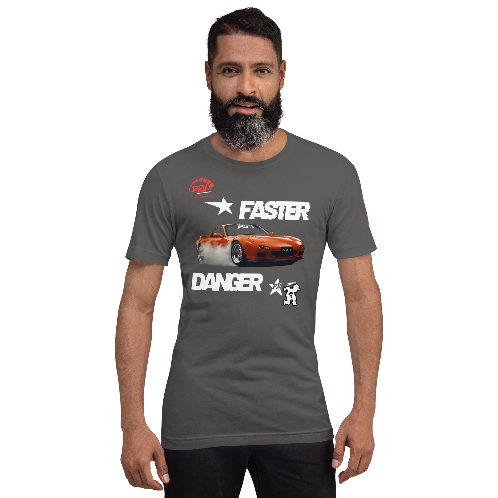Faster Danger Rx7 Unisex Tee (Dark) | RPM - RPM 787 Clothing