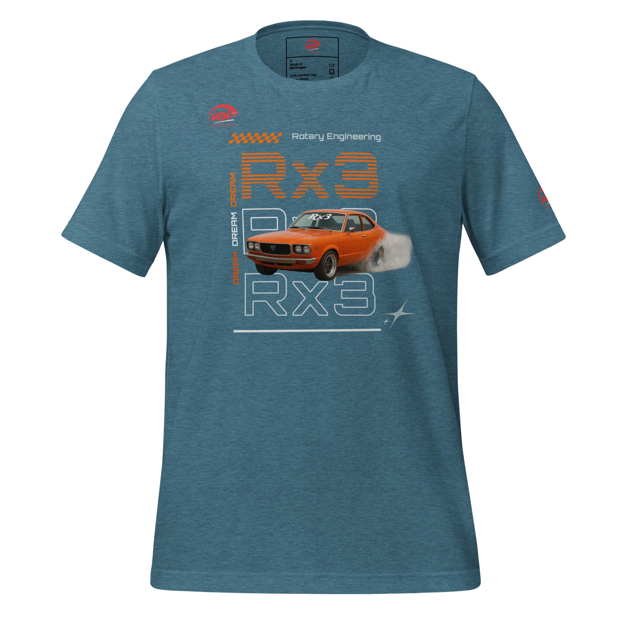 Rotary Dream RX3 Unisex Tee (Orange/Dark) | RPM 787 - RPM 787 Clothing