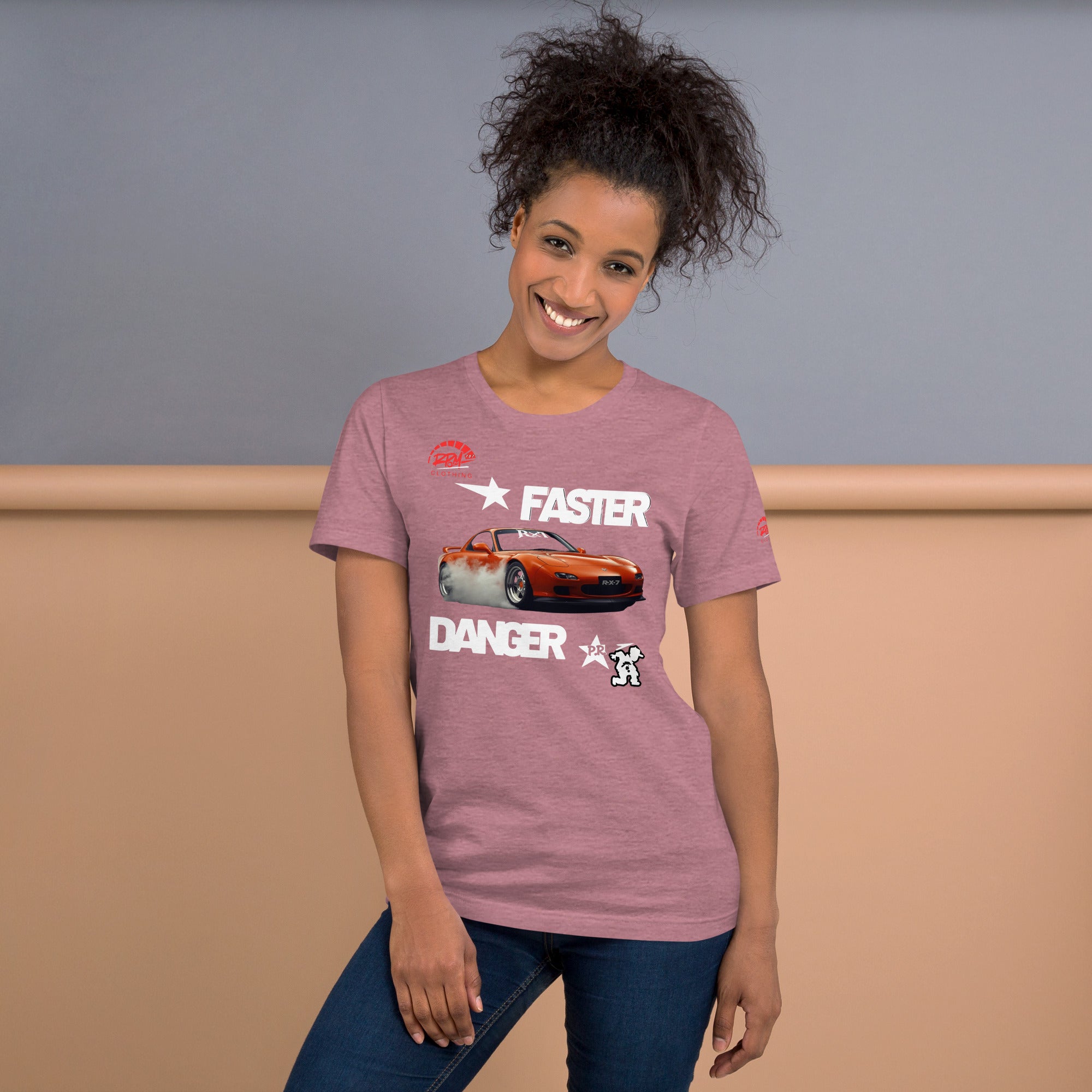 Faster Danger Rx7 Unisex Tee (Light) | RPM 787 - RPM 787 Clothing