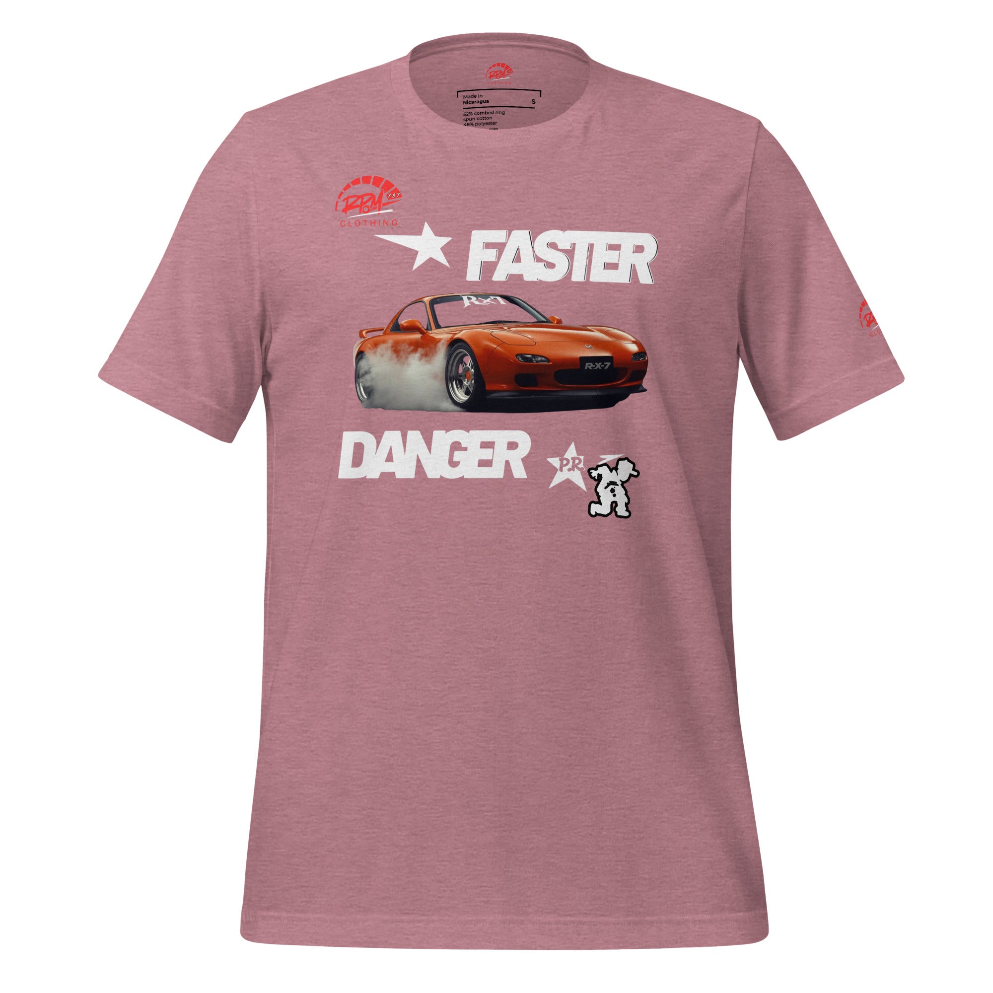 Faster Danger Rx7 Unisex Tee (Light) | RPM 787 - RPM 787 Clothing