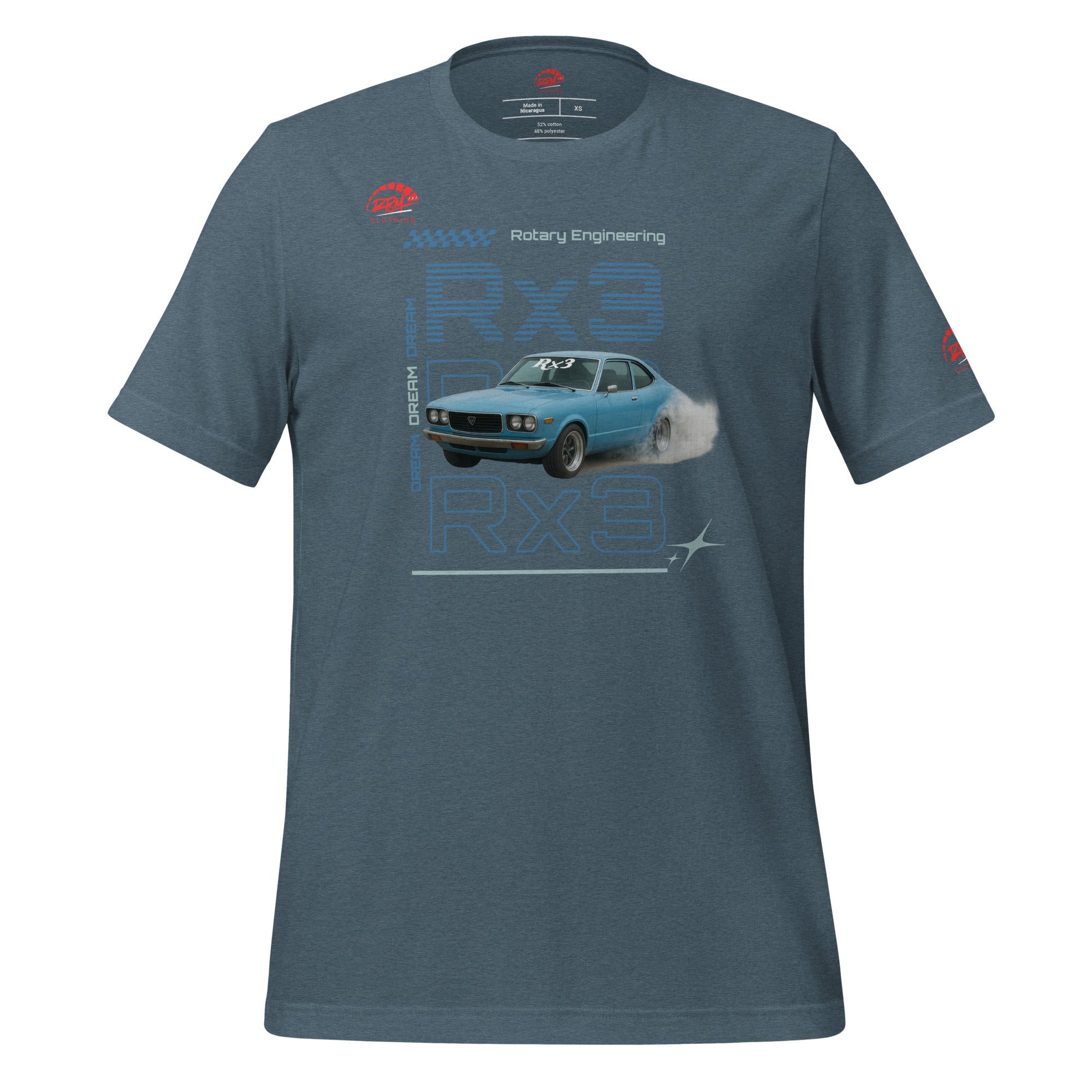 Rotary Dream RX3 Unisex Tee (Blue/Dark) | RPM 787 - RPM 787 Clothing