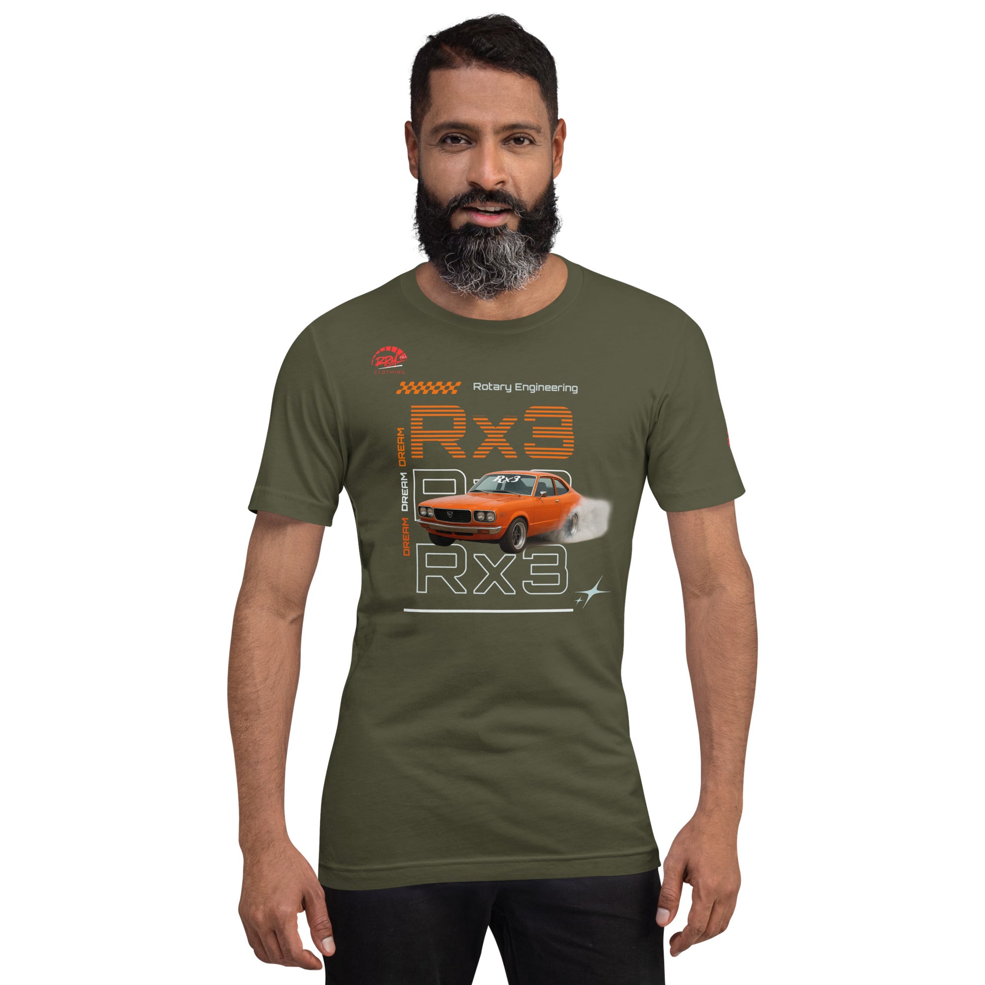 Rotary Dream RX3 Unisex Tee (Orange/Dark) | RPM 787 - RPM 787 Clothing