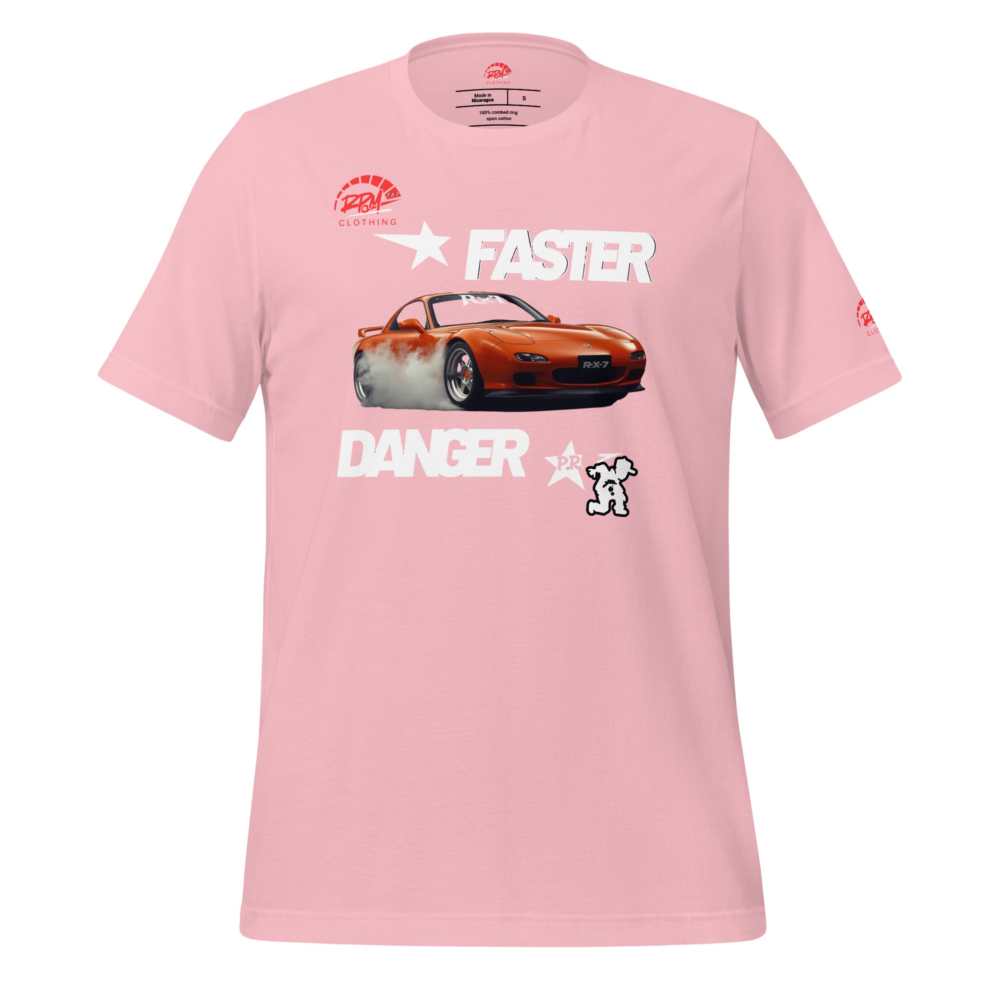 Faster Danger Rx7 Unisex Tee (Light) | RPM 787 - RPM 787 Clothing