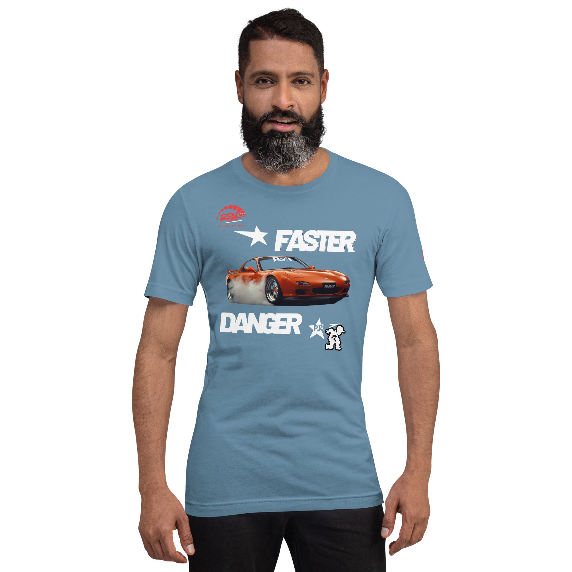 Faster Danger Rx7 Unisex Tee (Light) | RPM 787 - RPM 787 Clothing