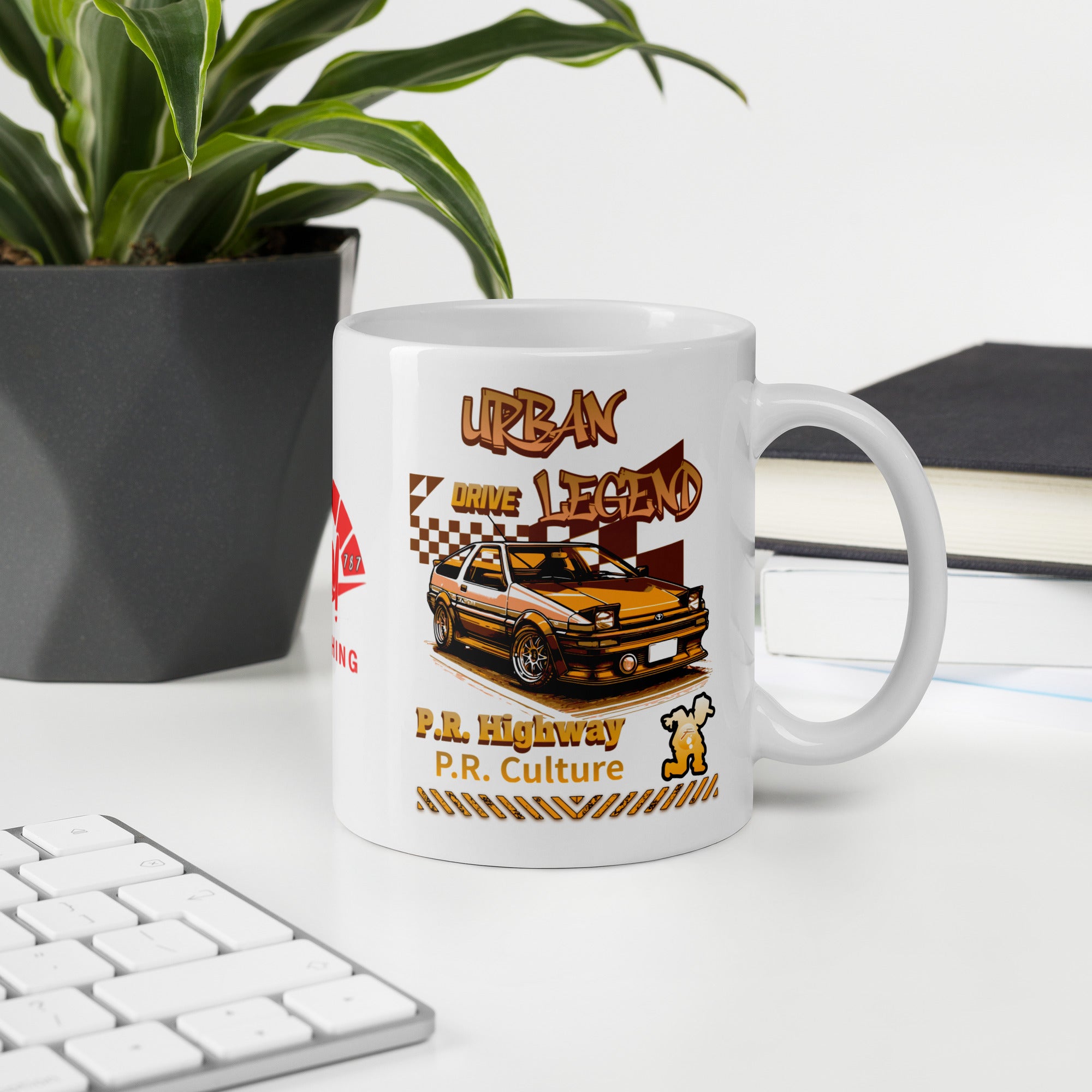 Urban Legend AE86 White Glossy Mug | RPM 787 - RPM 787 Clothing