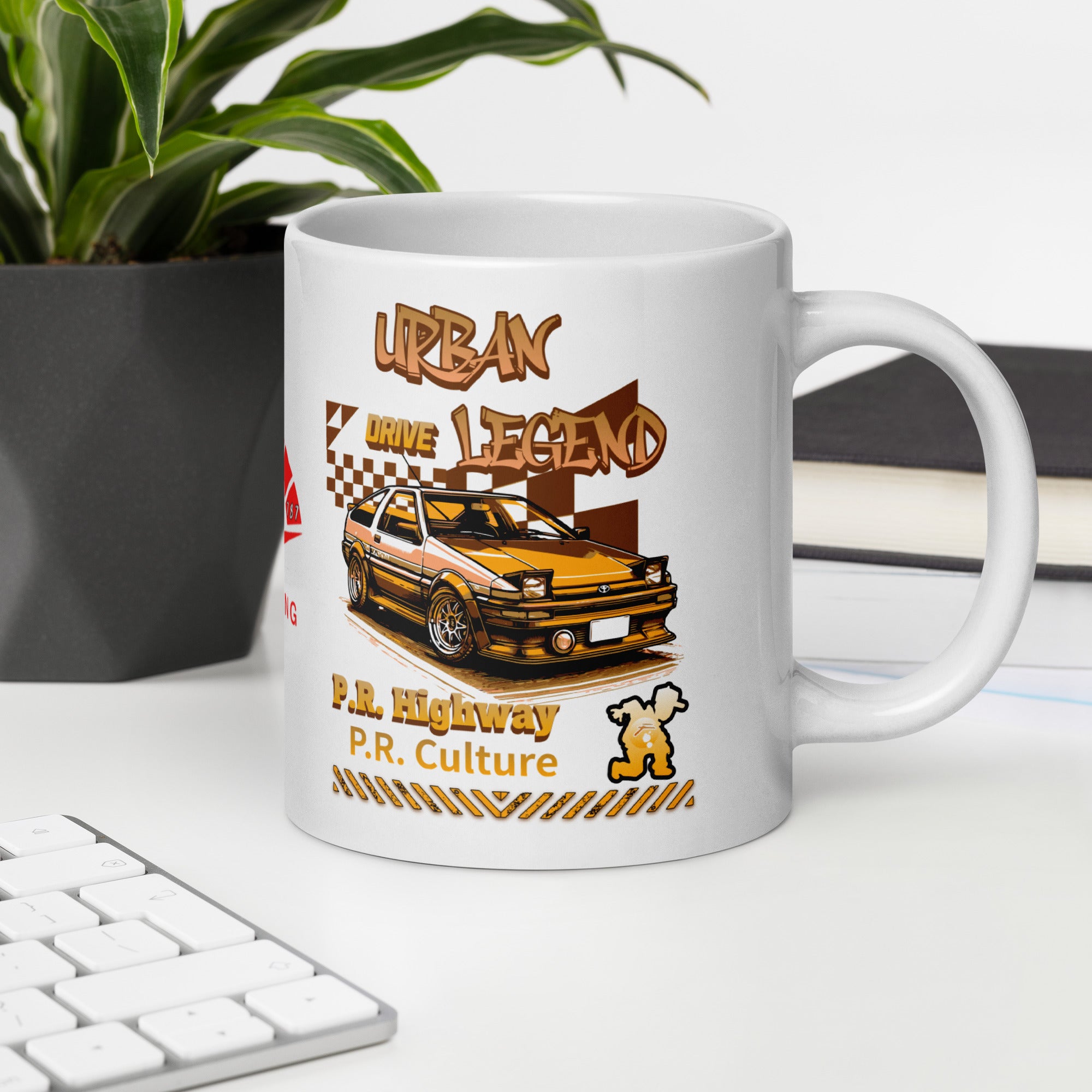 Urban Legend AE86 White Glossy Mug | RPM 787 - RPM 787 Clothing